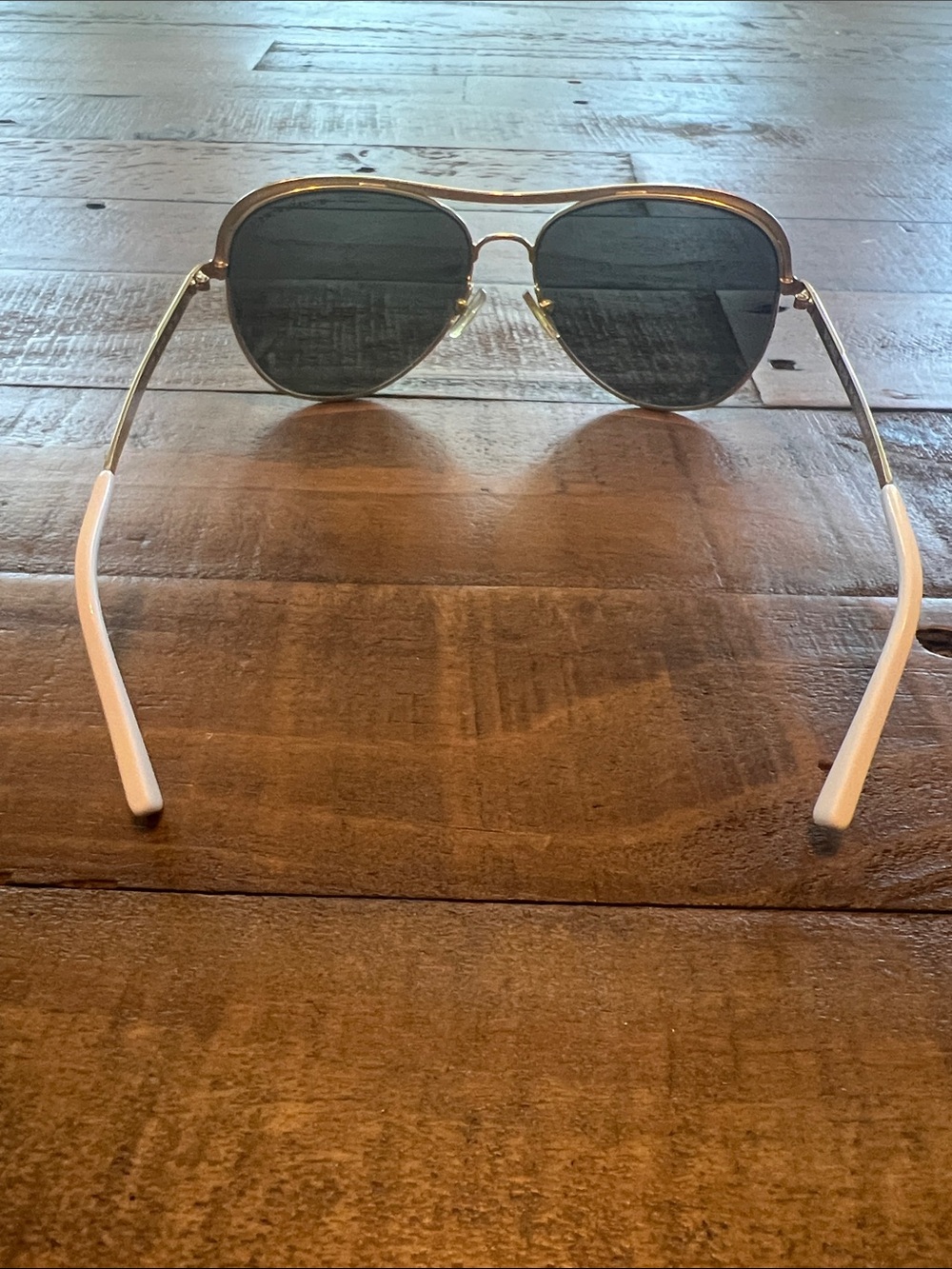 Michael Kors Vivianna Gold Frame Gold/Brown Lens Pilot Sunglasses - Picture 3 of 6
